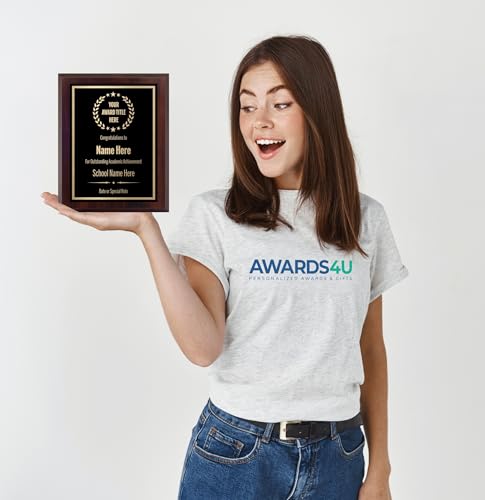 Award Plaques Personalized with Your Text and Title - Engraved Plaque Customized for Employee Appreciation, Recognition, Retirement, Service, Thank You, and more - Custom Awards for Employees, Co-Worker, Friends - Choose Your Size: (9x12 Black/Gold)