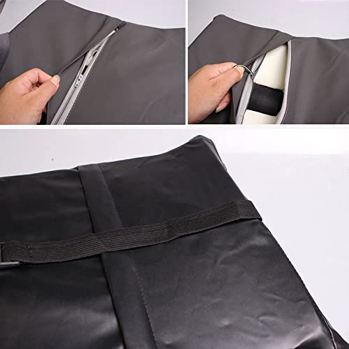 MOLYSAK Electric Car Massage Lumbar Back Support Cushion seat Massager Pillow for Office Chair PU Leather