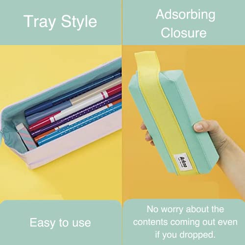 SUN-STAR Pen Case Arkno Large Capacity Pencil Holder Portable Pencil Pouch Orange S1419935