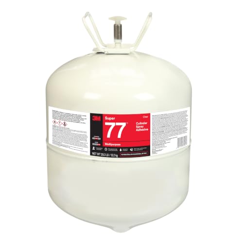 3M Super 77 Classic Cylinder Spray Adhesive, Clear, Large, Net Wt 29.3 lb, 1 Each/Case