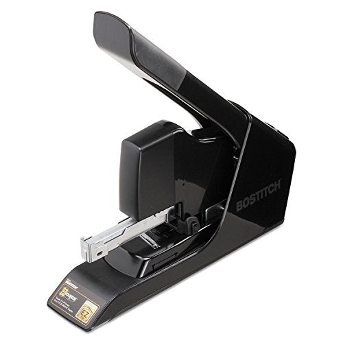 Bostitch EZ Squeeze 130 Sheet Flat Clinch Heavy Duty Stapler, Reduced Effort, Black (B8130)