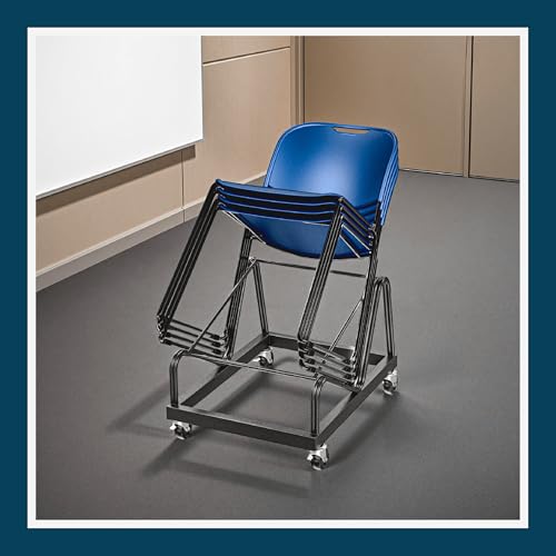 OEF Furnishings OEFCL85 Stack Chair Dolly, Heavy Duty Steel Cart (Vertical Cradle, Fits OEF850CL Series and Similar Sized Stack Chairs, 1100 lb Weight Capacity, Swivel Casters)