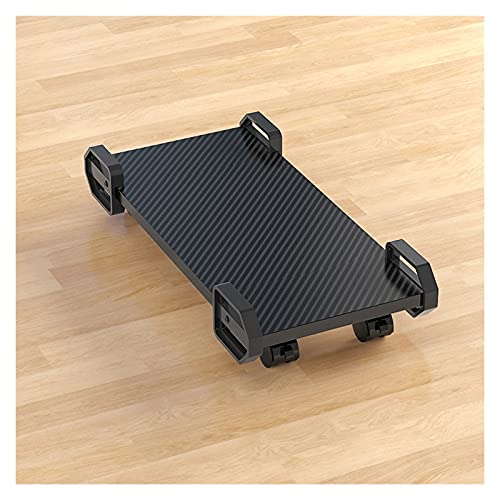 RENDJGOU Laptop Stand,Desktop Computer Support,Computer CPU Stand Cart Withive Sides CPU Holder with 4Er Wheels Bracket, Computer Tower Stand/L