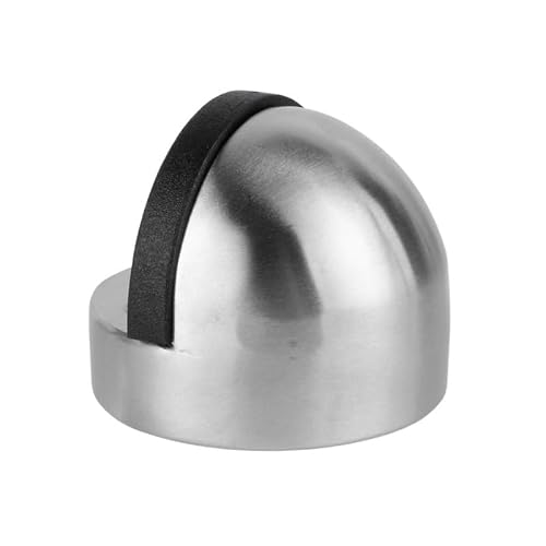 Stainless Steel Door Stop Without Drilling Raised Top Rubber
