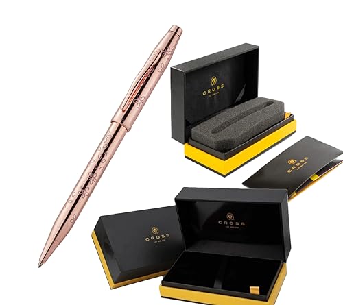 Cross Century II Cherry Blossom Rose Gold Ballpoint Pen with Polished Rose Gold Plated Trim