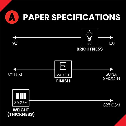 Accent Opaque White Printer Paper, 14” x 20” 24lb Bond/60lb Text Copy Paper – 1,600 Sheets (4 Reams) – Premium Computer Paper with Smooth Finish, 97 Bright, 89gsm – Multipurpose White Paper – 188084C
