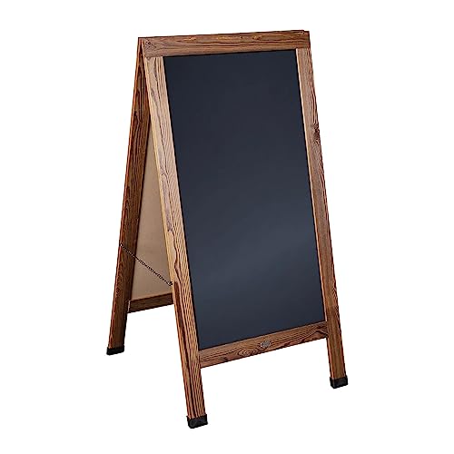 Flash Furniture Magnetic A-Frame Chalkboard Sign, 48" x 24", Brown