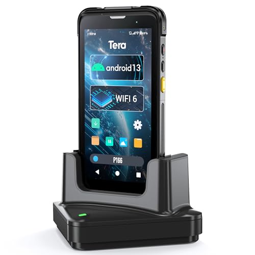 Tera Android 13 Barcode Scanner PDA: SE4710 Engine, Charging Cradle, P166C