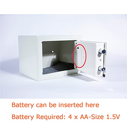 TBLOTYD Electronic Digital Safe Box Volume for Home Hotel Security with 2 Locking Bolts/Black/Black 16L ，Black-White 8.5L