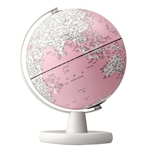 VNABO Geographic Globes Cute Pink Lighting World Globe, Elegant and Classic Home Decoration of The World's Warmest Gift Home Décor