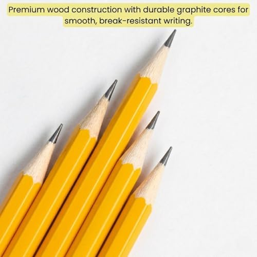 School Supply Boxes | 8 ct. Wooden Pencil Pack | 48 Packs | Pre-Sharpened No. 2 Wooden Pencils | 384 Total Pencils