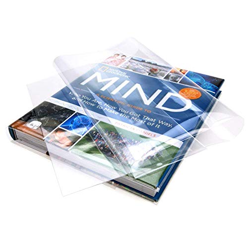 ClearBags Clear Book Covers – 25 Pack, Plastic Sleeves (10 1/2" x 19 1/2") for Books – Archival Safe, Dust & Water Protector (Fits Books with 10 1/4" Spine Height & Up to 19 1/2" Wide) – BC101H