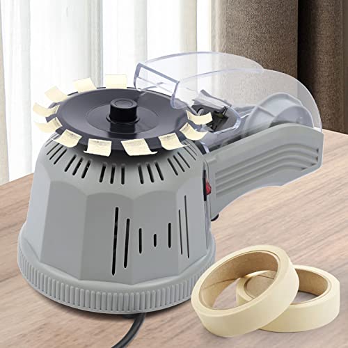 Hopuers Automatic Tape Dispenser, Rotary Disc Tape Cutter Machine Cutting Length 6-60mm, Electric Adhesive Tape-Cutter-Machine, for Use in Offices and Warehouses