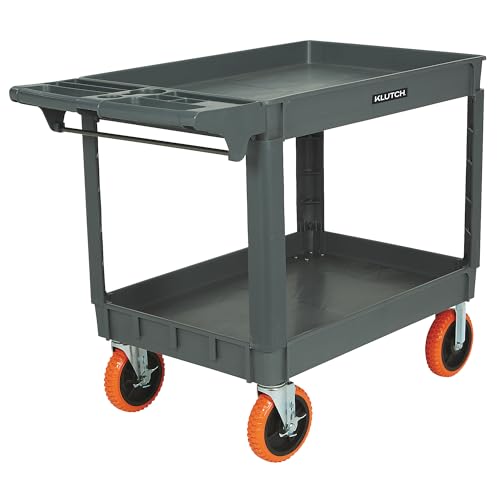 Klutch 2-Shelf All-Terrain Utility Cart, 700-Lb. Capacity