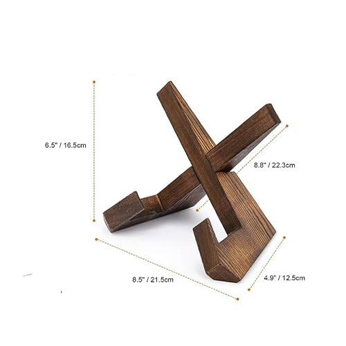 BXFIRS Wood Book Stand Desk in The Study Reading Rack Restaurant Holder(Walnut)