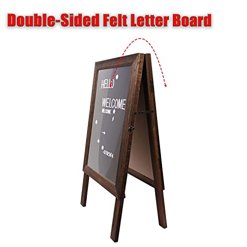 AIWFL 36x20 Inch Double Sided Display Felt Letter Board with Letters Number
