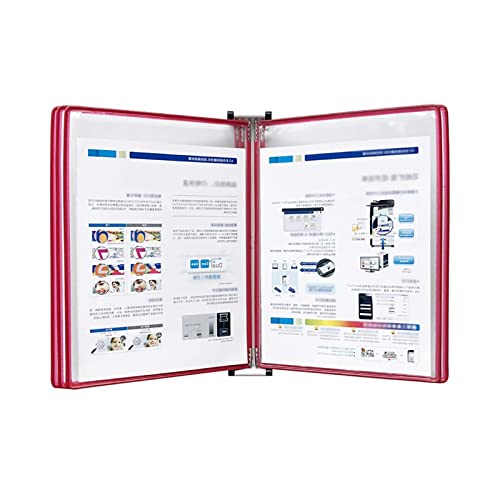 XSMYdpUS Office Folders, Catalog Display Rack, 5 Double-Sided Panels Wall Mounted Reference System - A4 Letter Size Display System - 10 Sheet Capacity Referenc