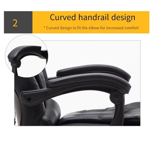 UOPYNE Executive Office Chair, Gaming Chair, Ergonomic Heavy Duty Design with Footrest and Lumbar Support, Large Size Cushion High Back Office Chair, Big and Tall Gaming Computer Chair for Aldult
