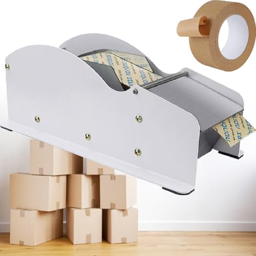 Packaging Dispenser, with Reinforced Water-Activated Kraft Gummed Tape, Water Reservoir & Moister Brush