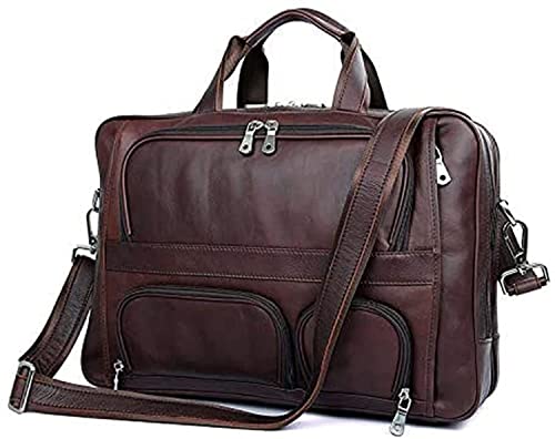 Marycan Messenger Bag, Mens Genuine Leather Laptop Briefcase Shoulder Bag Messenger Handbag Crossbody Business Computer Case Satchel School Rucksack 17 inches Laptop Bag
