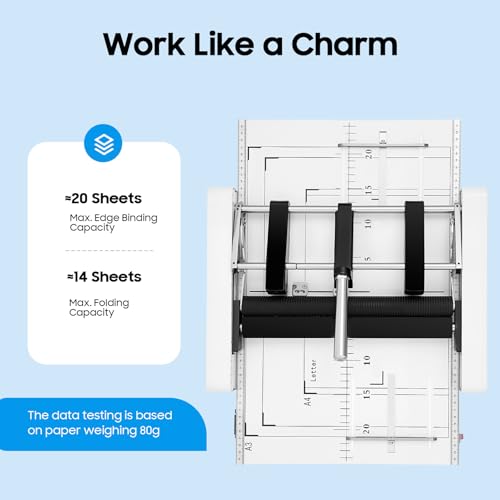 2-in-1 Booklet Maker,A3 Paper Folder Stapler Machine for 200-300 B00ks/H
