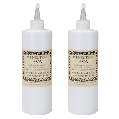Lineco PH Neutral PVA Adhesive, Dries Clear, 16 Ounce, Pack of 2