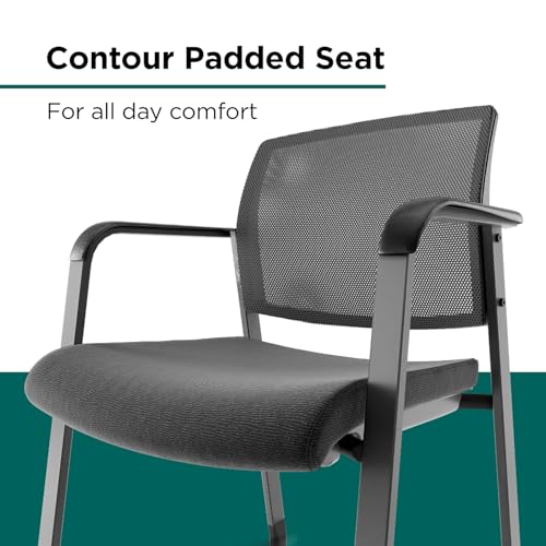 Workplace 2.0 Guest & Reception Chair, Mesh, Stackable, Black