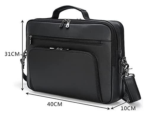 TaoshuNLy Leather Briefcase 15.6 Inches Laptop Crossbody Bag Large Satchel Messenger Bag Computer Handbag