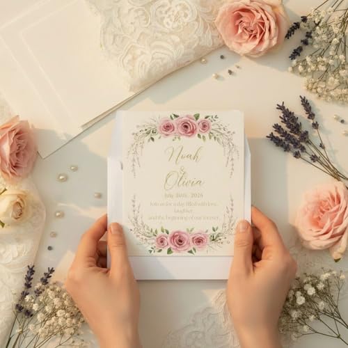 Limited Papers(TM) White Square Envelopes, Gummed Square Flap – Multiple Sizes, Premium 28lb/70lb 105gsm Text Paper. (500, 5"x5")