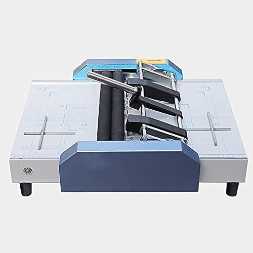 TREEYX A3 Brochure Stapler Folding Machine, Electric Paper Book Stapler Creaser, Saddle Stitch Flat-Clinch Automatic Binding Machine, Folder Dashed Machine