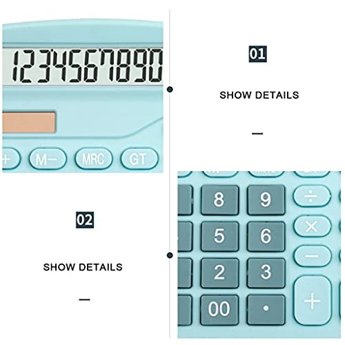 NSUQOA Digital Scientific Calculator 12-Digit Desk Solar Financial Business Accounting Tool(D)
