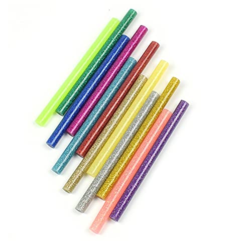 ZTBH Hot Melt Glue Sticks 120 Pcs Multi Colored Hot Glue Gun Sticks, 12 Colors Hot Gun Sticks, for Art Craft General Melt Glue Stick (Diameter : 7mm, Length : 100mm)