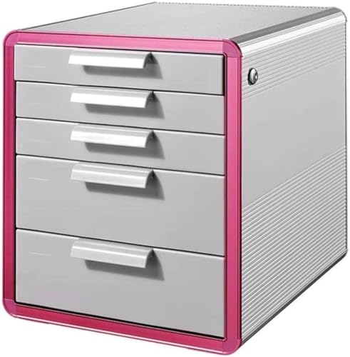 noxozoqm File Cabinets Flat File Cabinet Durable Drawer Cabinet Office Desk Organizer-Filing and Organizing Paper Files(Pink)