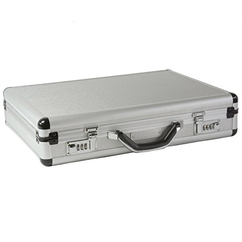 Alpine Swiss Executive Aluminum Briefcase Padded Laptop Briefcase For Men Hard Shell Attache Case Combo Lock Business Case