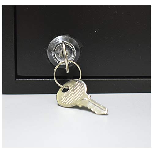 Acrimet 96-Key Cabinet with Lock, Wall Mount Wooden Key Organizer, Security Key Storage Box (96 Positions) with Numbered Hooks & Clear Gray Key Tags – Commercial & Home Use (Black)