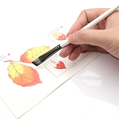 UOHLCX HBJWOV Paint Brushes Set for Art Acrylic Gouache Oil Watercolor Artist Canvas Synthetic Nylon Tips 10 Pack