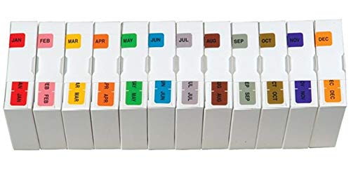 Doctor Stuff - File Folder Month Labels, Complete Set of January - December, Barkley FMBLM Match - BAMM Series Stickers, 3/4" x 1-1/2", 1 Each of 12 Rolls, 250/Roll