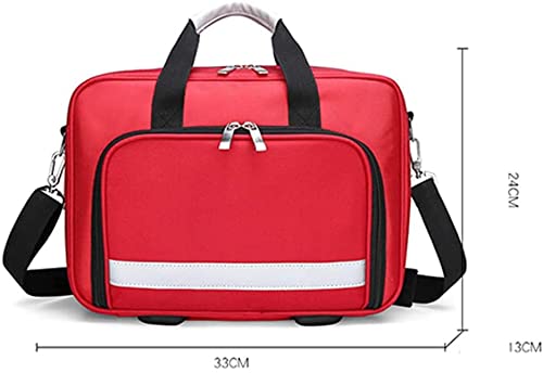YUSIWOAL Nurse Tote Bag, Portable First Aid Kit Bag, Compact and Lightweight First Aid Bag with Labeled Compartments, Large-capacity Outdoor Emergency Rescue Kit