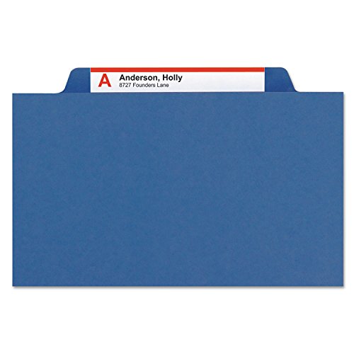 Smead 21541 - Recycled Folders, One Inch Expansion, 1/3 Top Tab, Letter, Dark Blue, 25/Box-SMD21541
