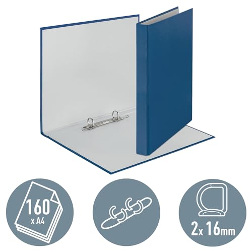 Leitz 42090035 A4 Maxi 2 Ring Binder 16 mm Blue