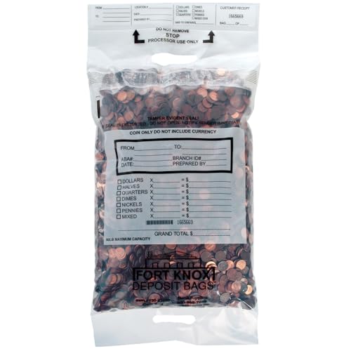 Tamper Evident Double Handled Coin Bag - 14W x 23-1/2H - Case of 200