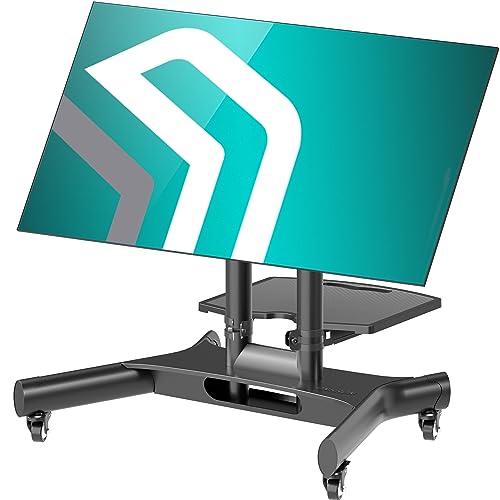 ONKRON Mobile TV Stand 32-70 Inch, up to 89 lbs, max VESA 600x400, Black