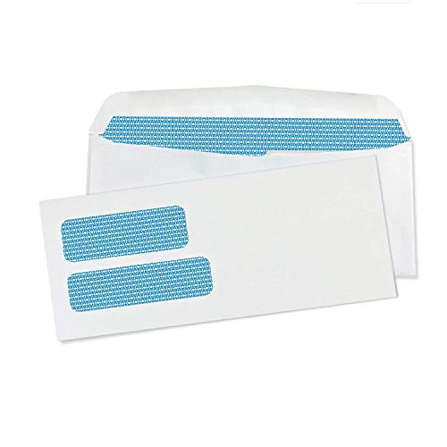 Aimoh #9 Envelopes Gummed Security Double Window Envelopes 1000ct
