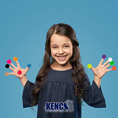 Kenco Color Coding Circle Dot Sticker Labels on a roll (Mix N Match 10 Pack, 2 INCH 500 Stickers)