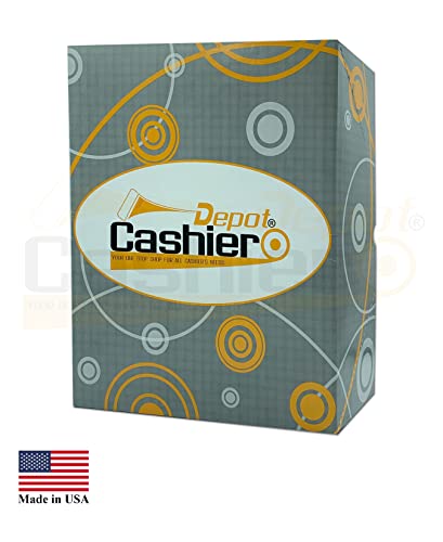 500 Cashier Depot - Cashier's Report Envelopes EZ400W, 4 1/8 x 9 1/2 Inch, White 24lb Paper, Gum Flap Closure, Cash Drop for Business Deposits, 500 Count