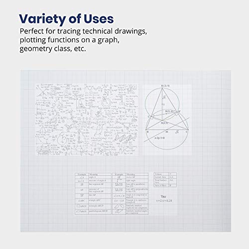 Pacific Arc Cross Section Paper Pad, 50 Sheets, 17 Inch x 22 Inch, 4 x 4 Grid