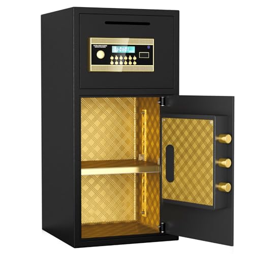 Dawn 6.0 Cubic Feet Large Double-Door Coin-Operated Digital Security Safe - Fireproof & Waterproof Bag Included, Hidden Code Function for Home, Office & Hotel Use