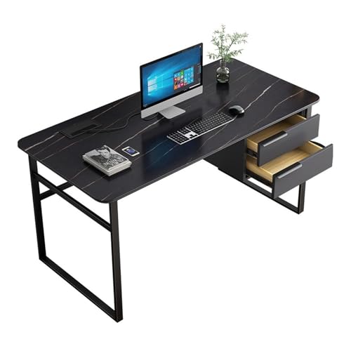 YUHUAWF Writing Desk Computer Desk Workstation, Home Office, Modern Rock Board Writing with Drawers Computer Desks