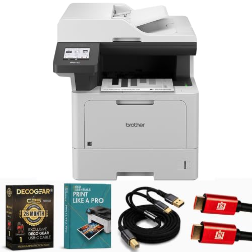 Brother Business Monochrome Laser All-in-One Printer MFCL5710DW Bundle