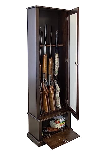 American Furniture Classics Model 650 8 Gun Cabinet with Locking Glass Door